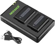 [NEEWER] NP-FW50 Camera Battery Charger Set Compatible with Sony ZV-E10, A7, A7R, A7RII, A7II, A7SII, A7S, a3000, a5000, a6000, a6300, a6400, a6500, RX10 Series(2-Pack, Micro USB Port, 1100mAh)