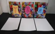 Set of (3) Multi Purpose, Inspirational, Colorful Greeting Cards w/Positive Msgs