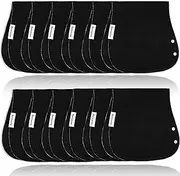 2-in-1 Baby Burp Cloth & Bibs,Instant Convertible with Button-Up Detachable,Super Absorbent & Soft, Organic Cotton, Ideal for Teething, Drooling and Quick Mess Cleanup for Boys and Girls 12 Pcs