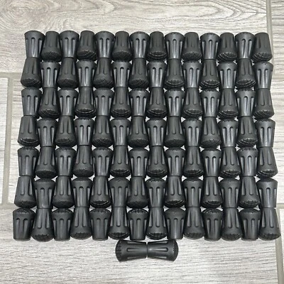 100X TrailBuddy Walking Stick Tips - Box of 100 Replacement Rubber Cane Tips Fit