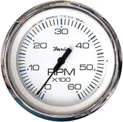 Faria 33807 Chesapeake 6000 RPM Tachometer, White