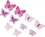 LOLIPPYY 10pcs Pink Embroidery Applique Patches DIY Cloth Accessories for Clothing Bags Crafts Unique Decorative Embroidered Patches for Altered Art and Home Decor