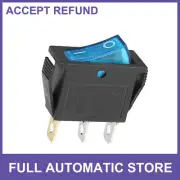 Single AC 250V/16A LED Rocker Switch On-Off 3 Pins Toggle Switch Blue Universal