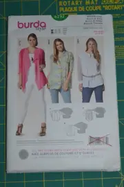 Burda #6787 sewing pattern, womens blouse & jacket, size 18-34