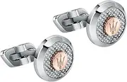 [Maserati] Iconic Men's Steel Cufflinks - JM223ATK20, Única, Alloy Steel, No Gemstone