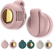 Portable Silent Mini Bladeless Fan Clip On, USB Rechargeable Rotating Body Fan, Adjustable 3-speed Suspended Clip on Fans for Shirt, Suitable for Outdoor & Travel & Office (Pink)