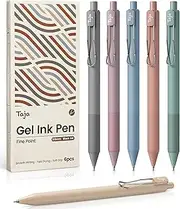 Gel Pens, 6pcs 0.5mm Fine Point Smooth Writing Pens, Quick Dry Black Ink Pens for Journaling and Note Taking, Cute Aesthetic Pens for Office School & Home Supplies