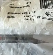Andersen Window Operator - PN 1361536 WH White Classic Crank Handle 3/8" Spline