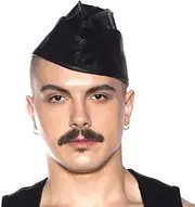 [Prowler] RED Triangle Cap Black Medium RED Range of Leather, Black, One size