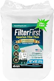 Aquatic Experts Aquarium Filter Media Roll - 12" by 12 Feet by 3/8 to 1/2 inch Thick - Premium True Dual Density Aquarium Filter Pad for Crystal Clear Water - Custom Made in USA