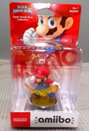Mario Super Smash Bros Amiibo First Print Nintendo New Sealed