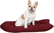 Italian Bed Linen Maxy Elegant Padded Dog Cushion, 60 x 100 cm, Microfibre, Bordeaux