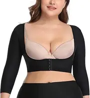 woahee Women's Arm Shaper Plus Size Arm Faja Compression Sleeve Garment Post Surgical Arm Shapewear
