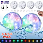 Submersible LED Pool lights Magnet Underwater Bulb RGB Waterproof Lamp + Remote