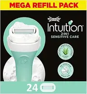 WILKINSON SWORD - Intuition Sensitive Care for Women | No Shaving Gel Required | Pack of 24 Razor Blade Refills