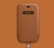 Apple iPhone 12 Mini Leather Sleeve with MagSafe - Saddle Brown - New