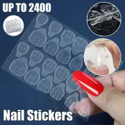24-2400PCS Double Sided Adhesive Nail Stickers Press on Clear Tape Glue Tabs AU