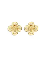 Tory Burch Kira Clover Stacked Stud Earrings in Gold Tone