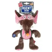 GiGwi Agent Elephant - Unique Plush Dog Toy with Tennis Ball Belly