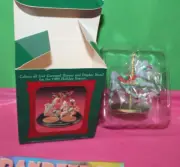 Hallmark Keepsake Christmas Carousel Horses On Display Stand 1989 Ornament