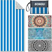 Beach Towel Quick Dry 180x90cm Pool Towels with Travel Bag,Oversized Travel Towel Lightweight Compact Beach Accessories,Large Sand Free Beach Towels (Blue)