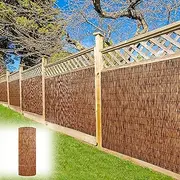 Natural Reed Fence, Swimming Pool Plant Fence,Bamboo Fencing, Garden Privacy Fence Screen, 50-140CM/2.3-4.6FT High,Privacy Fence for Backyard or Patio, Easy Assembly