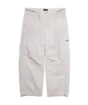 drawstring casual pants S White