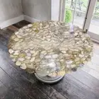 Natural Agate Stone Center Table Top Floral Stone Hallway Furniture Table Decor