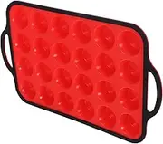 LALADEFIEE Silicone Mini Muffin Pan Baking Molds for Mini Cupcakes Pancakes Cookies Safe Easy to Clean for Small Bakes