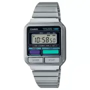 Casio Vintage Pop Playfulness Retro Inspired Digital Silver Watch A120WE-1A