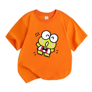 卡通童裝 大眼蛙可愛兒童100%純棉衣服短袖t恤小孩爆款學生版外穿