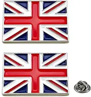 [Lesonwo] Pack of 2/4 Union Jack Flag Pin Badge, United Kingdom British Lapel Pin Brooch Pins 30mmx20mm