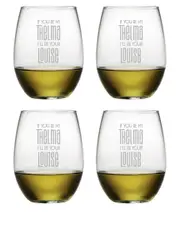 Susquehanna Glass Set of Four 21oz Thelma & Louise Stemless Tumbler
