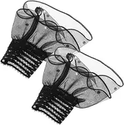 [VERDANVERSE] Floral Lace Wrist Cuffs Pair of Elastic Fingerless Gloves Chic Cuffs for Party Wedding Cosplay Enhance Your Outfit