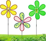 Wind Spinners Outdoor | Outdoor Wind Sculptures & Spinners | Windproof Windmill Decor with Garden Stake for Courtyard Balcony Lawn