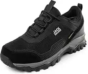 [Jack Walker] Men's Walking Trainers - Genuine Suede Leather with Memory Foam Insoles Hydroguard Waterproof - Lightweight Hiking and Trekking Shoes Ideal Footwear for Outdoor Enthusiasts JW2007