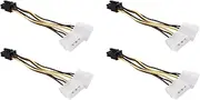 Binxind 4X A Dual 4-Pin Molex IDE to 6 Pin PCI-E Graphic Card Power Connector Cable Adapter