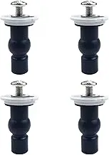 4 Pack M6 Toilet Seat Hinges Screws Universal Toilet Seat Fixings Repair Kits Expanding Rubber Top Nuts Bolts