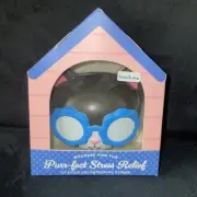 New Eccolo pet black cat kitty with flower glasses squeeze ball stress ball