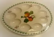 POMONA by PORTMEIRION Susan Williams-Ellis DEVILED EGG Dish "The Roman Apricot"