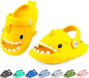 [LUYOO] Kids Shark Cloud Slides | Boys Girls Slip On Sandals | Toddler Beach Slippers | Youth Fish Flip Flops Pool Shower Shoes