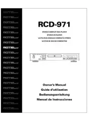 Rotel RCD-971 CD Player Owners Manual