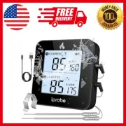 Dual Probe Digital Meat Thermometer Waterproof Rechargeable, Bright LCD, M...