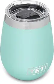 [YETI] Rambler 10 oz Wine Tumbler, Vacuum Insulated, Stainless Steel with MagSlider Lid, Seafoam