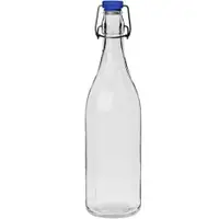 在飛比找ETMall東森購物網優惠-【EXCELSA】直紋扣式密封玻璃水瓶(藍1000ml)
