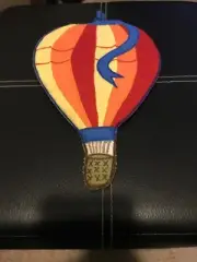 Vintage Hot Air Balloon Cloth Hot Pad ~ Pot Holder Trivet