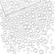 700 Pieces Clear Dewdrop Water Droplets Embellishments Dewdrop Simulation Embellishments Round Clear Waterdrop Resin Beads Scrapbooking Card with Storage Box for DIY Crafts Paper Making Decor