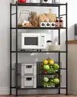 Storage Shelves - 4 Tier Shelf Organizer, Heavy Duty Garage Shelving Unit with L