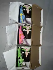 Powerpuff Girls Nike SB Dunks Set - Size US11 (Pink, Green) US10.5 (Blue)