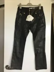 sass and bide La Boemia Leather Pant Black 42/12 New With Tags